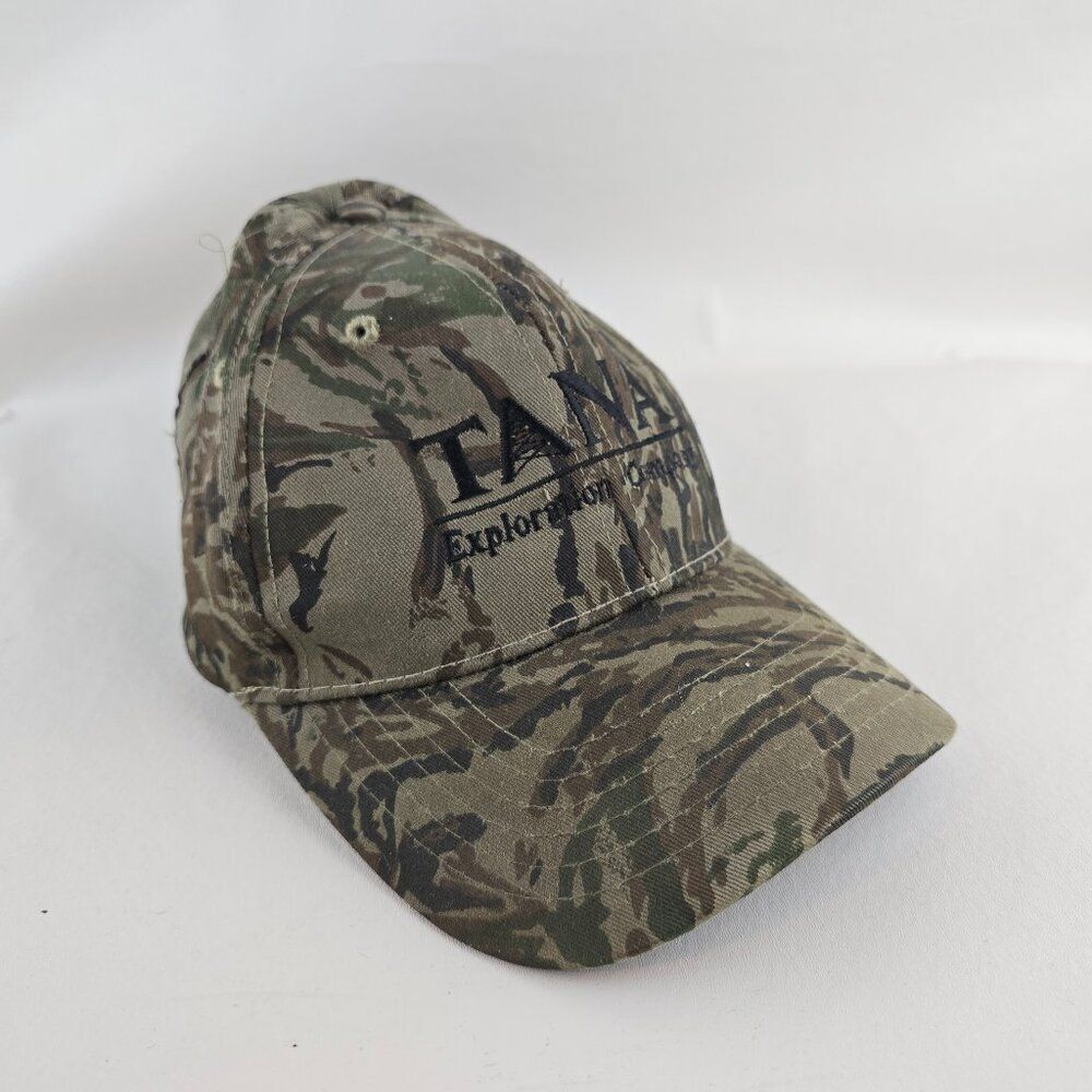 TANA Exploration Mens OS Camo Strapback Hat Cobra Caps Oil Gas indian guides
